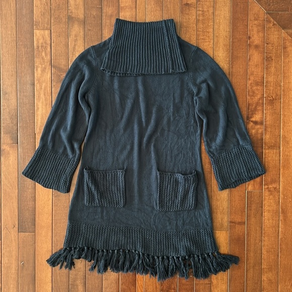 Soft Surroundings Sweaters - Soft Surroundings Navy Cowlneck Tunic Sweater Size XS